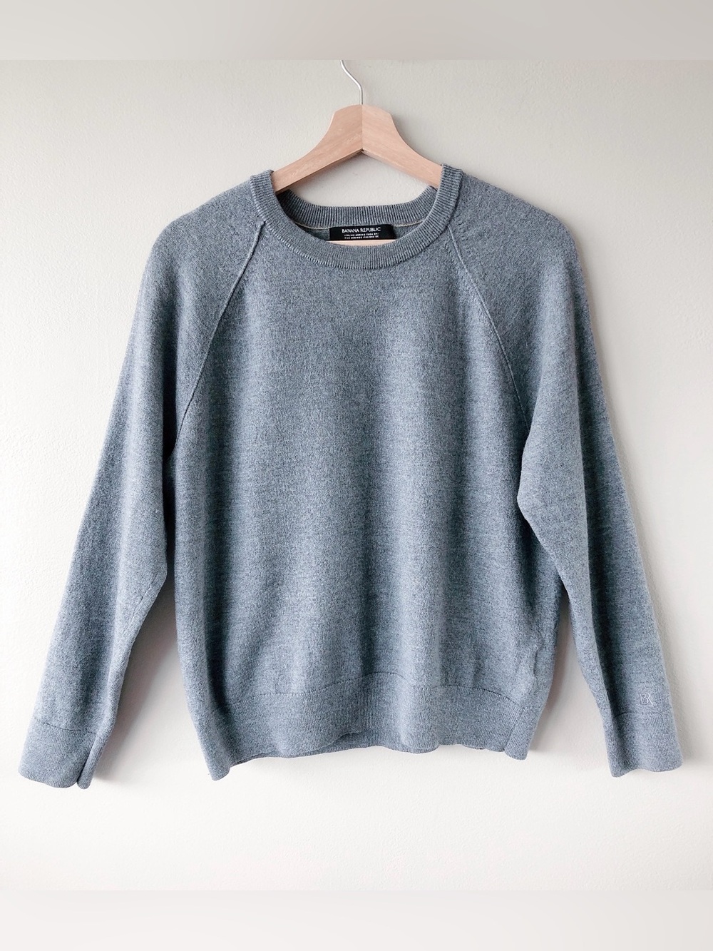 Banana Republic 100% extra fine Merino wool Crewneck Sweater Luxe Knit large